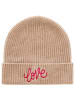 Zwillingsherz Kasjmieren beanie lichtbruin