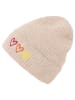 Zwillingsherz Kaschmir-Beanie in Beige