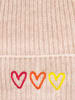 Zwillingsherz Kaschmir-Beanie in Beige