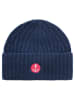 Zwillingsherz Kaschmir-Beanie in Dunkelblau