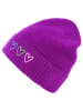 Zwillingsherz Kaschmir-Beanie in Lila