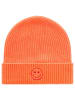 Zwillingsherz Kaschmir-Beanie in Orange