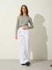 AUTHENTIC CASHMERE Kasjmieren trui "Epéna" lichtgrijs