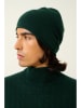 AUTHENTIC CASHMERE Kaszmirowa czapka "Pinier" w kolorze ciemnozielonym