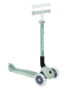 GLOBBER Scooter "Primo Foldable Lights Eco" mit Leuchtrollen in Grün - ab 3 Jahren