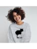 WOOOP Sweatshirt "Ink cat" in Grau