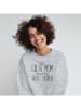 WOOOP Sweatshirt "I am a great Mom because I have great children" in Grau