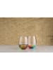 Artland 2-delige set: glazen ''Neon'' meerkleurig - 550 ml