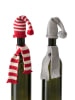 Boltze 4tlg. Set: Weinflaschentopper ''Lutin'' in Grau/ Rot - (L)6 x (B)3 cm