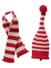 Boltze 4-delige set: wijnflestopper "Lutin" grijs/rood - (L)6 x (B)3 cm