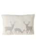 Boltze Kussen "Deerly" crème/zilverkleurig - (L)60 x (B)40 cm