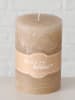 Boltze Stumpenkerze ''Casual'' in Beige - (H)10 x Ø 7 cm