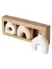 Boltze 3-delige set: vazen "Metty" beige - (H)10 cm