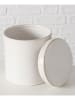 Boltze Voorraadpot "Jonah" wit - (H)17 x Ø 15,5 cm