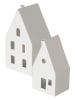 Boltze 2-delige set: windlichten "Huxel" wit