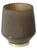 Boltze Windlicht "Wrann" taupe - (H)12 x Ø 13 cm