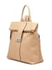 Lia Biassoni Leren rugzak beige - (B)34 x (H)41 x (D)12 cm