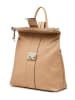 Lia Biassoni Leren rugzak beige - (B)34 x (H)41 x (D)12 cm