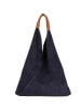 Mila Blu Leder-Schultertasche "Mirtillo" in Dunkelblau - (B)34 x (H)39 x (T)8 cm
