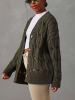 Milan Kiss Cardigan in Khaki