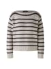 Oui Pullover in Braun/ Grau