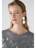 Oui Woll-Pullover in Grau