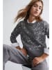 Oui Woll-Pullover in Grau