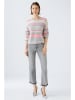 Oui Woll-Pullover in Creme/ Rosa