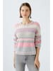 Oui Woll-Pullover in Creme/ Rosa