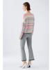 Oui Woll-Pullover in Creme/ Rosa