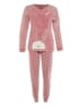 trendyol Fleece pyjama lichtroze/wit