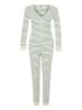 trendyol Pyjama in Grün/ Creme