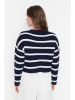 trendyol Sweter w kolorze granatowo-białym