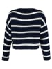 trendyol Pullover in Dunkelblau/ Weiß