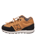 New Balance Leder-Sneakers "574" in Hellbraun/ Schwarz