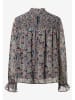 More & More Bluse in Dunkelblau/ Beige