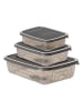 Violeta Home 3-delige set: vershouddozen antraciet