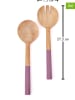 FYNCH-HATTON 2tlg. Salatbesteck-Set "Kisha" in Lila/ Hellbraun - (L)27,5 cm