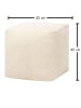 FYNCH-HATTON Pouf "Lakeisha" in Beige - (B)45 x (H)45 cm
