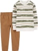 carter's 2-delige outfit wit/lichtbruin