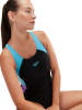 Speedo Badpak zwart/paars/lichtblauw