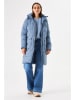 Garcia Doorgestikte mantel blauw