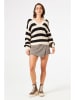Garcia Pullover in Beige/ Schwarz