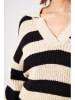 Garcia Pullover in Beige/ Schwarz