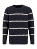 FYNCH-HATTON Pullover in Dunkelblau/ Creme