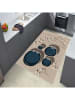 CARPET DIEM Laagpolig tapijt beige/blauw