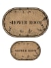 CARPET DIEM Dywaniki łazienkowe (2 szt.) w kolorze jasnobrązowo-czarnym