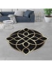CARPET DIEM Kurzflor-Teppich in Schwarz/ Gold