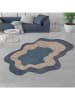 CARPET DIEM Kurzflor-Teppich in Blau/ Beige