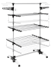 IDOMYA Essentials Wäscheständer ''Optima'' in Silber - (B)105 x (H)150 x (T)67 cm